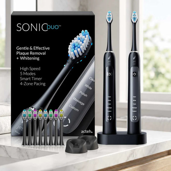 JetWave Sonic Electric Toothbrush Dual Set