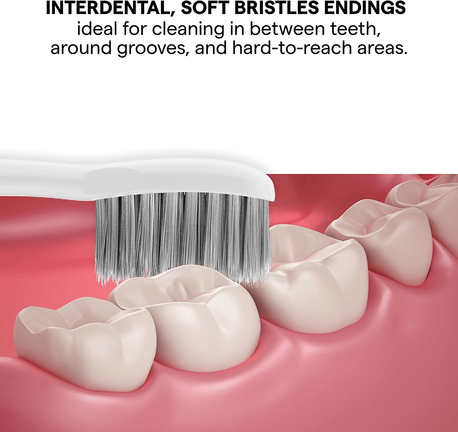 Charcoal Bristles Brush Heads JetWave Brush